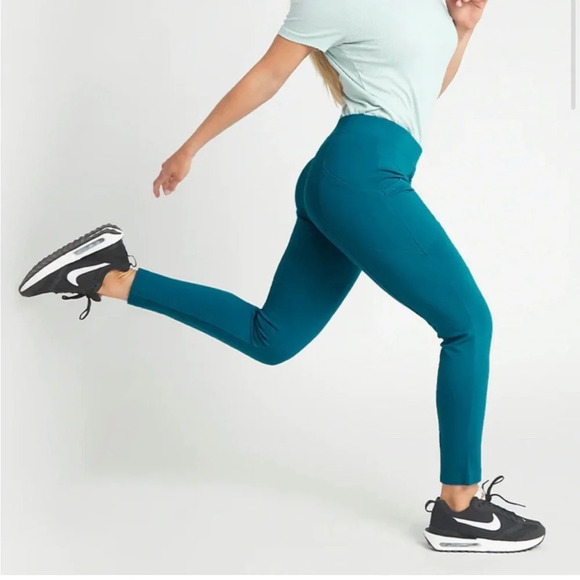 Betabrand Skinny Leg Journey Pant Ocean Sz L Short Petite - Picture 2 of 6